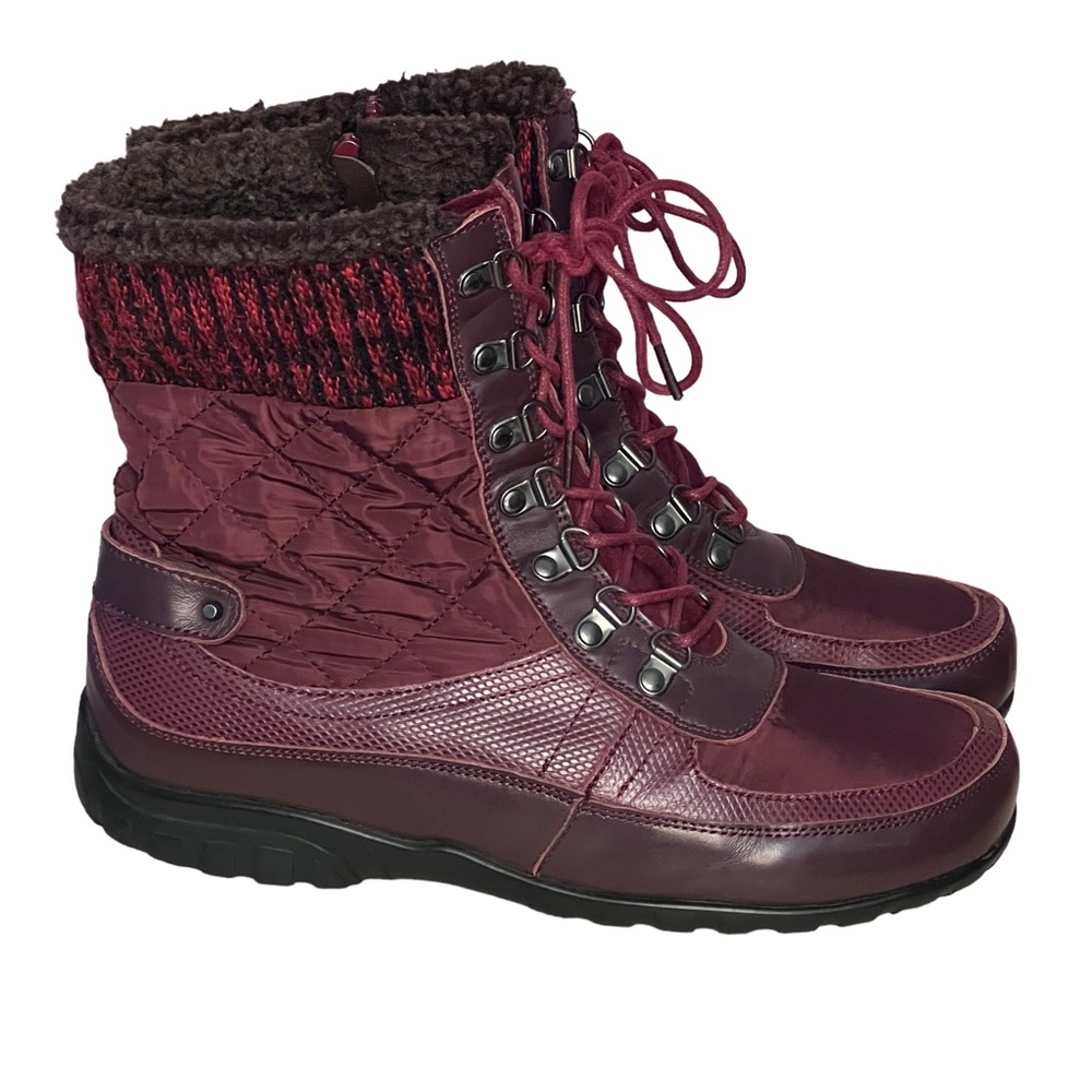 Propet Women's Delaney Frost Snow Boot Bordo Size 9 Dark Red